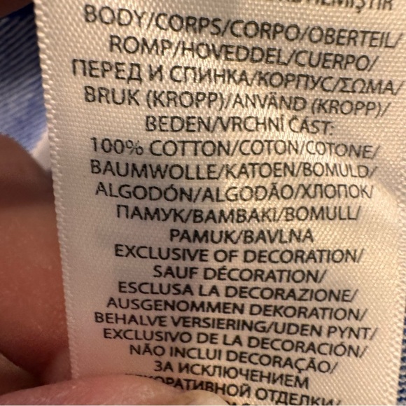 RALPH LAUREN BLUE PLAID COTTON TWILL SHIRT DRESS SIZE 24 MONTHS - Picture 10 of 10